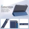 TiMOVO Protective Case Fits All-New Kindle Fire 7 Tablet (7″, 12th Generation, 2022 Release), Slim Trifold PU Leather Smart Stand Cover, Frosted Hard Back Shell with Auto Wake/Sleep, Navy Blue