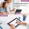 TiMOVO Protective Case Fits All-New Kindle Fire 7 Tablet (7″, 12th Generation, 2022 Release), Slim Trifold PU Leather Smart Stand Cover, Frosted Hard Back Shell with Auto Wake/Sleep, Purple