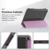 TiMOVO Protective Case Fits All-New Kindle Fire 7 Tablet (7″, 12th Generation, 2022 Release), Slim Trifold PU Leather Smart Stand Cover, Frosted Hard Back Shell with Auto Wake/Sleep, Purple