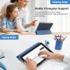 TiMOVO Protective Case Fits All-New Kindle Fire 7 Tablet (7″, 12th Generation, 2022 Release), Slim Trifold PU Leather Smart Stand Cover, Frosted Hard Back Shell with Auto Wake/Sleep, Navy Blue