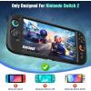 TiMOVO Protective Silicone Case for Nintendo Switch 2, Anti-Scratch Shock-Proof Switch 2 Cover with Ergonomic Grip Design, Soft and Lightweight Anti-Slip Drop Protection Grip Case Protector, Black(Black)