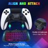 TiMOVO RGB Backlight Keyboard for PS5 Edge Controller, Wireless Bluetooth Keypad Chatpad for PS5 Dualsense Edge Controller, Mini PS5 Edge Keyboard with Built-in Speaker & 3.5mm Audio Jack, Black