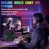 TiMOVO RGB Backlight Keyboard for PS5 Edge Controller, Wireless Bluetooth Keypad Chatpad for PS5 Dualsense Edge Controller, Mini PS5 Edge Keyboard with Built-in Speaker & 3.5mm Audio Jack, Black