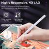 TiMOVO Stylus Pen for Touch Screens, Fast Charge Stylus Pen for Apple iPad/iPhone/Xiaomi/Samsung Android Capacitive Touch Screen Stylus Pen with Power Display, White(White)