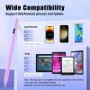 TiMOVO Stylus Pen for Touch Screens, Fast Charge Stylus Pen for Apple iPad/iPhone/Xiaomi/Samsung Android Capacitive Touch Screen Stylus Pen with Power Display, White(Purple)
