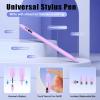 TiMOVO Stylus Pen for Touch Screens, Fast Charge Stylus Pen for Apple iPad/iPhone/Xiaomi/Samsung Android Capacitive Touch Screen Stylus Pen with Power Display, White(Purple)