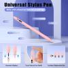 TiMOVO Stylus Pen for Touch Screens, Fast Charge Stylus Pen for Apple iPad/iPhone/Xiaomi/Samsung Android Capacitive Touch Screen Stylus Pen with Power Display, White(Rose Pink)