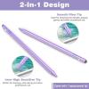 TiMOVO Stylus Pen for iPad 11th/10th/9th/8th/7th Generation, 20Hrs Work Palm Rejection iPad Pen Compatible with iPad Air 11″/13″(M3/M2)/5th/4th, Mini 6th/5th High Precise iPad Pencil 1st Gen, White(Purple)