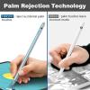 TiMOVO Stylus Pen for iPad 11th/10th/9th/8th/7th Generation, 20Hrs Work Palm Rejection iPad Pen Compatible with iPad Air 11″/13″(M3/M2)/5th/4th, Mini 6th/5th High Precise iPad Pencil 1st Gen, White(Sky Blue)