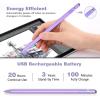 TiMOVO Stylus Pen for iPad 11th/10th/9th/8th/7th Generation, 20Hrs Work Palm Rejection iPad Pen Compatible with iPad Air 11″/13″(M3/M2)/5th/4th, Mini 6th/5th High Precise iPad Pencil 1st Gen, White(Purple)