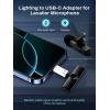 TiMOVO USB C to Lightning Microphone Adapter, 2 Pack Lightning Female to USB-C Male for Lavalier Mic Receiver, Sound Card and OTG Fit for iPhone 16/15 Series, iPad Pro/Air, Not for Headphone and Data