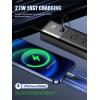 TiMOVO USB to USB C Adapter with LED Light, 4 Pack USB A Male to USB C Female Adapter 27W Fast Charging for iPhone 16e/16/15 Pro Max Plus, AirPods, iWatch, iPad, Galaxy S25, CarPlay, Black(Black)