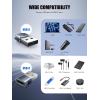 TiMOVO USB to USB C Adapter with LED Light, 4 Pack USB A Male to USB C Female Adapter 27W Fast Charging for iPhone 16e/16/15 Pro Max Plus, AirPods, iWatch, iPad, Galaxy S25, CarPlay, Black(Grey)