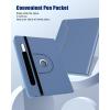 TiMOVO Universal Case for 9-11 Inch Tablet, 360 Degree Rotating Stand Protective Cover with Pen Pocket for 9 10 10.1 Inch Android Touchscreen Tablet, Black(Denim Blue)