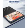 TiMOVO Universal Case for 9-11 Inch Tablet, 360 Degree Rotating Stand Protective Cover with Pen Pocket for 9 10 10.1 Inch Android Touchscreen Tablet, Black(A-Demin Black & Brown)