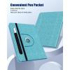 TiMOVO Universal Case for 9-11 Inch Tablet, 360 Degree Rotating Stand Protective Cover with Pen Pocket for 9 10 10.1 Inch Android Touchscreen Tablet, Black(Glitter Sky Blue)