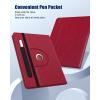 TiMOVO Universal Case for 9-11 Inch Tablet, 360 Degree Rotating Stand Protective Cover with Pen Pocket for 9 10 10.1 Inch Android Touchscreen Tablet, Black(Vintage Red)
