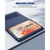 TiMOVO Universal Case for 9-11 Inch Tablet, 360 Degree Rotating Stand Protective Cover with Pen Pocket for 9 10 10.1 Inch Android Touchscreen Tablet, Black(Dark Blue)