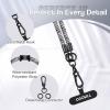 TiMOVO Universal Phone Lanyard Crossbody, Adjustable Anti-Theft Phone Strap Crossbody for Phone Cases, Cell Phone Neck Lanyard Wrist Strap for Women, Khaki(Black & White)