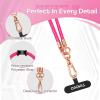 TiMOVO Universal Phone Lanyard Crossbody, Adjustable Anti-Theft Phone Strap Crossbody for Phone Cases, Cell Phone Neck Lanyard Wrist Strap for Women, Khaki(Magenta)