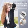 TiMOVO Universal Phone Lanyard Crossbody, Adjustable Anti-Theft Phone Strap Crossbody for Phone Cases, Cell Phone Neck Lanyard Wrist Strap for Women, Khaki(Black & White)