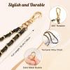 TiMOVO Universal Phone Lanyard, Metal Cell Phone Chain Anti-Theft Crossbody Strap for iPhone 17, 16 Series and Most Smartphones, Cell Phone Neck Holder for Women, Gold & Black(Black)