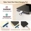 TiMOVO Universal Phone Lanyard, Metal Cell Phone Chain Anti-Theft Crossbody Strap for iPhone 17, 16 Series and Most Smartphones, Cell Phone Neck Holder for Women, Gold & Black(Sapphire Blue)