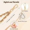 TiMOVO Universal Phone Lanyard, Metal Cell Phone Chain Anti-Theft Crossbody Strap for iPhone 17, 16 Series and Most Smartphones, Cell Phone Neck Holder for Women, Gold & Black(Khaki)