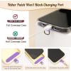 TiMOVO Universal Phone Lanyard, Metal Cell Phone Chain Anti-Theft Crossbody Strap for iPhone 17, 16 Series and Most Smartphones, Cell Phone Neck Holder for Women, Gold & Black(Light Purple)