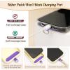 TiMOVO Universal Phone Lanyard, Metal Cell Phone Chain Anti-Theft Crossbody Strap for iPhone 17, 16 Series and Most Smartphones, Cell Phone Neck Holder for Women, Gold & Black(Dark Purple)