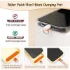 TiMOVO Universal Phone Lanyard, Metal Cell Phone Chain Anti-Theft Crossbody Strap for iPhone 17, 16 Series and Most Smartphones, Cell Phone Neck Holder for Women, Gold & Black(Orange)