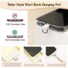 TiMOVO Universal Phone Lanyard, Metal Cell Phone Chain Anti-Theft Crossbody Strap for iPhone 17, 16 Series and Most Smartphones, Cell Phone Neck Holder for Women, Gold & Black(White)