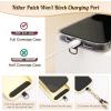 TiMOVO Universal Phone Lanyard, Metal Cell Phone Chain Anti-Theft Crossbody Strap for iPhone 17, 16 Series and Most Smartphones, Cell Phone Neck Holder for Women, Gold & Black(Black)