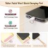 TiMOVO Universal Phone Lanyard, Metal Cell Phone Chain Anti-Theft Crossbody Strap for iPhone 17, 16 Series and Most Smartphones, Cell Phone Neck Holder for Women, Gold & Black(Pink)