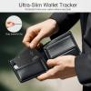 TiMOVO Wallet Tracker Card for Apple Find My, (iOS Only) Wireless Charging Rechargeable Wallet Finder for Purse Luggage Tag, Passports, IP68 Waterproof Bluetooth Item Locator Tracker – Black(1 Pack)