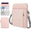 TiMOVO 13.3-14 Inch Laptop Sleeve Carrying Bag with Pockets for iPad Air 13 Inch 2024,iPad Pro 13 Inch 2024,MacBook Air 2022-2018,MacBook Pro M2/M2/M1 Pro/M1 Max,Galaxy Tab S9+/S8+ 12.4″,Black(Pink)