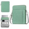 TiMOVO 13.3-14 Inch Laptop Sleeve Carrying Bag with Pockets for iPad Air 13 Inch 2024,iPad Pro 13 Inch 2024,MacBook Air 2022-2018,MacBook Pro M2/M2/M1 Pro/M1 Max,Galaxy Tab S9+/S8+ 12.4″,Black(Lime Green)