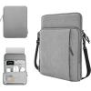 TiMOVO 13.3-14 Inch Laptop Sleeve Carrying Bag with Pockets for iPad Air 13 Inch 2024,iPad Pro 13 Inch 2024,MacBook Air 2022-2018,MacBook Pro M2/M2/M1 Pro/M1 Max,Galaxy Tab S9+/S8+ 12.4″,Black(Light Gray)