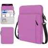 TiMOVO 13.3-14 Inch Laptop Sleeve Carrying Bag with Pockets for iPad Air 13 Inch 2024,iPad Pro 13 Inch 2024,MacBook Air 2022-2018,MacBook Pro M2/M2/M1 Pro/M1 Max,Galaxy Tab S9+/S8+ 12.4″,Black(Purple)