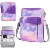 TiMOVO 13.3-14 Inch Laptop Sleeve Carrying Bag with Pockets for iPad Air 13 Inch 2024,iPad Pro 13 Inch 2024,MacBook Air 2022-2018,MacBook Pro M2/M2/M1 Pro/M1 Max,Galaxy Tab S9+/S8+ 12.4″,Black(Watercolor Purple)
