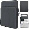 TiMOVO 9-11 Inch Tablet Sleeve Bag for iPad 11-inch A16 2025, iPad 10th Gen. 10.9″, iPad 10.2″, iPad Air 11/Air 5th/4th Gen. 10.9″, Galaxy Tab A9+/A9 Plus 11″, Carrying Bag with Pockets, Black(Dark Gray)