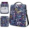 TiMOVO 9-11 Inch Tablet Sleeve Bag with Shoulder Strap for iPad 11-inch A16 2025, iPad 10.9″/10.2″| Air 11/5th/4th Gen. 10.9″| Galaxy Tab A9 Plus 11″, Pink(Ab-colorful Flower)