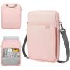 TiMOVO 9-11 Inch Tablet Sleeve Bag with Shoulder Strap for iPad 11-inch A16 2025, iPad 10.9″/10.2″| Air 11/5th/4th Gen. 10.9″| Galaxy Tab A9 Plus 11″, Pink(Aa-pink)