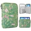 TiMOVO 9-11″ Tablet Sleeve for iPad 11-inch A16 2025, iPad 10th Gen. 10.9″, iPad 10.2″, iPad Air 11 Inch/5th/4th Gen. 10.9″, Galaxy Tab A9 Plus 11″, Protective Bag with Pocket, Black(Ab-Green Flower)