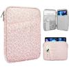 TiMOVO 9-11″ Tablet Sleeve for iPad 11-inch A16 2025, iPad 10th Gen. 10.9″, iPad 10.2″, iPad Air 11 Inch/5th/4th Gen. 10.9″, Galaxy Tab A9 Plus 11″, Protective Bag with Pocket, Black(Aa-Pink Leopard)