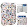 TiMOVO 9-11″ Tablet Sleeve for iPad 11-inch A16 2025, iPad 10th Gen. 10.9″, iPad 10.2″, iPad Air 11 Inch/5th/4th Gen. 10.9″, Galaxy Tab A9 Plus 11″, Protective Bag with Pocket, Black(Ac-Flowers)