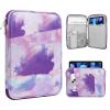 TiMOVO 9-11″ Tablet Sleeve for iPad 11-inch A16 2025, iPad 10th Gen. 10.9″, iPad 10.2″, iPad Air 11 Inch/5th/4th Gen. 10.9″, Galaxy Tab A9 Plus 11″, Protective Bag with Pocket, Black(Watercolor Purple)
