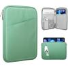 TiMOVO 9-11″ Tablet Sleeve for iPad 11-inch A16 2025, iPad 10th Gen. 10.9″, iPad 10.2″, iPad Air 11 Inch/5th/4th Gen. 10.9″, Galaxy Tab A9 Plus 11″, Protective Bag with Pocket, Black(Bodhi Green)