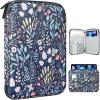 TiMOVO 9-11″ Tablet Sleeve for iPad 11-inch A16 2025, iPad 10th Gen. 10.9″, iPad 10.2″, iPad Air 11 Inch/5th/4th Gen. 10.9″, Galaxy Tab A9 Plus 11″, Protective Bag with Pocket, Black(Ad-Colorful Flower)