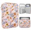 TiMOVO 9-11″ Tablet Sleeve for iPad 11-inch A16 2025, iPad 10th Gen. 10.9″, iPad 10.2″, iPad Air 11 Inch/5th/4th Gen. 10.9″, Galaxy Tab A9 Plus 11″, Protective Bag with Pocket, Black(Yellow Flower)